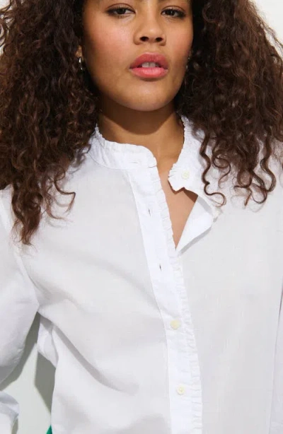 Alex Mill Chantilly Ruffled Cotton Shirt In White