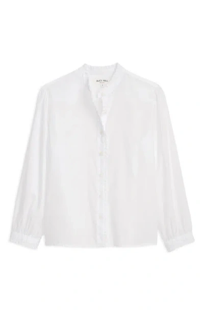 Alex Mill Chantilly Ruffled Cotton Shirt In White