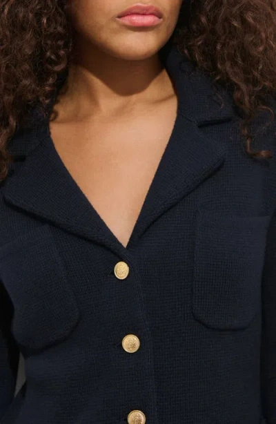 Alex Mill London Sweater Jacket In Cotton Cashmere In Blue