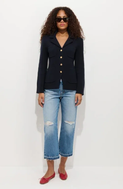 Alex Mill London Sweater Jacket In Cotton Cashmere In Blue