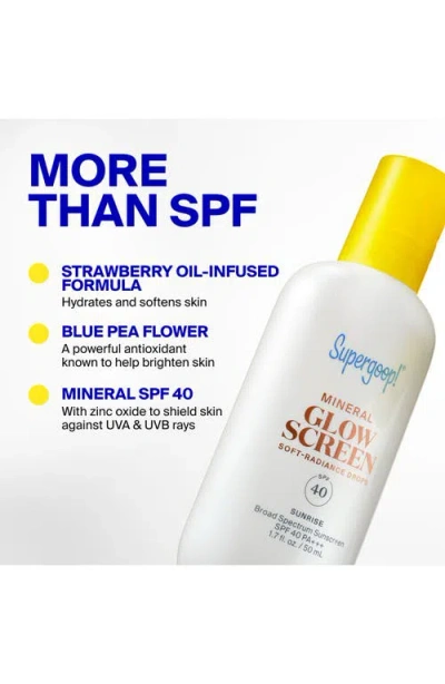 Supergoop Glowscreen Soft-radiance Drops Mineral Spf 40 Golden Hour / 1.7 Fl. Oz. !