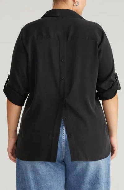 Universal Standard Button-back Shirt In Black