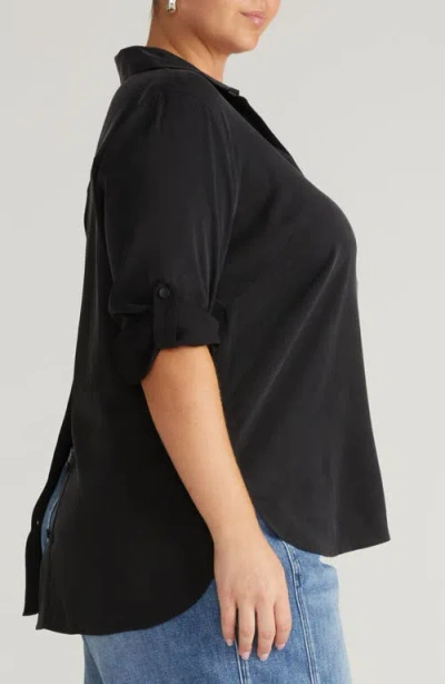 Universal Standard Button-back Shirt In Black