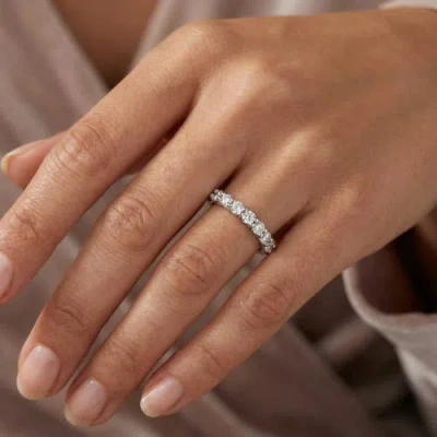 Bliss Diamond 1/2 Ct Lab Grown Diamond Stackable Anniversary Wedding Ring Gold In Pattern