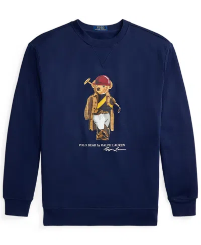 Polo Ralph Lauren Long Sleeve Fleece Society Bear Crewneck Sweatshirt In Multi