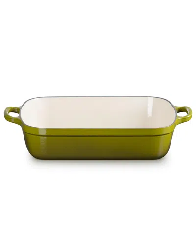 Le Creuset 5.25-quart Enameled Cast Iron Rectangular Roaster In Green