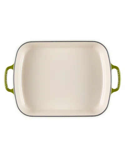 Le Creuset 5.25-quart Enameled Cast Iron Rectangular Roaster In Green