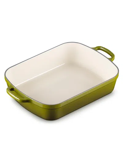 Le Creuset 5.25-quart Enameled Cast Iron Rectangular Roaster In Green
