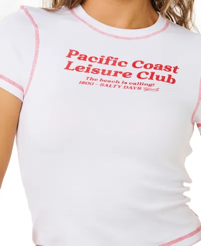 Rip Curl Pacific Coast Fitted Graphic T-shirt In White