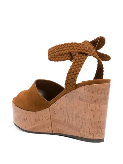 Jimmy Choo Goat Leather Slide Sandals With Soft Lamb Leather Lining In Brown
