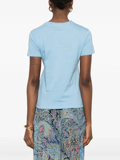 Etro Cotton Polyester T-shirt In Blue