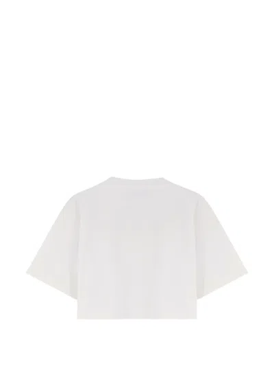 Balenciaga Cotton Salon De Couture Cropped T-shirt In White