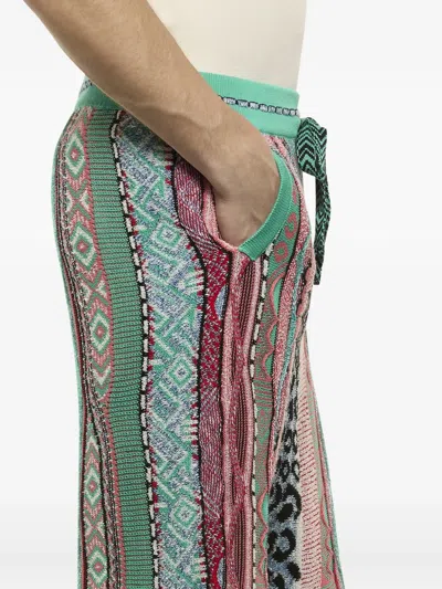 Laneus Knitted Patterned Shorts In Multi
