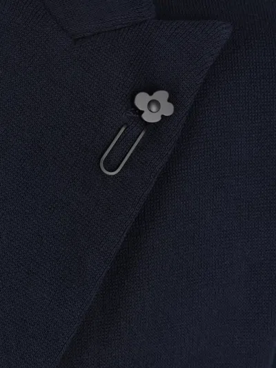Lardini Double-breasted Dinner Jacket In Blue