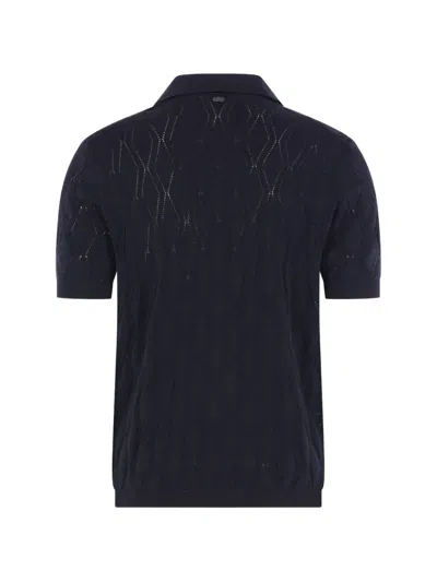 Agnona Diamond-pattern T-shirt In Blue