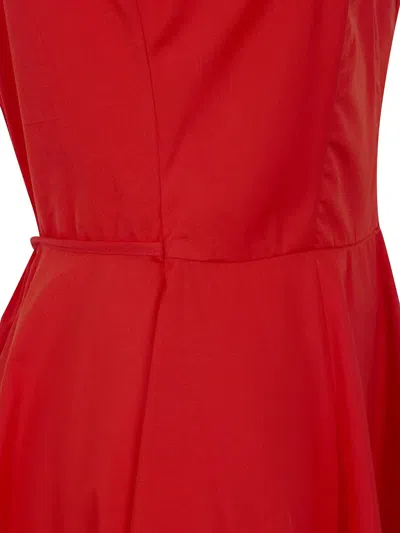 Aspesi Open Back Dress In Red
