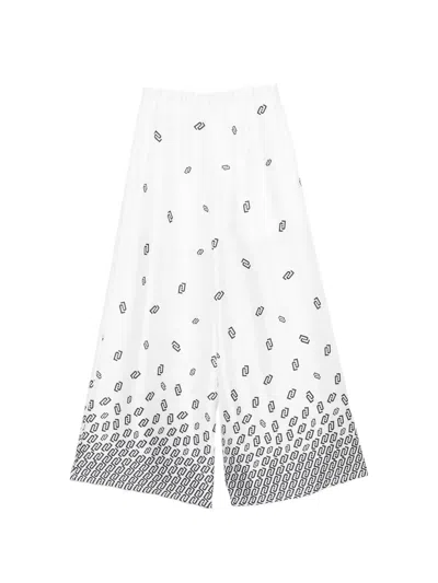 Liu •jo Patterned Trousers In White