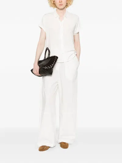 Samsoe & Samsoe Majan Ss Buttoned Shirt In White