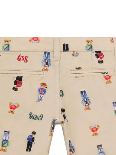 Guess Teddy-motif Shorts In Multi