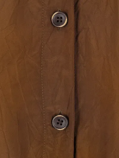 Uma Wang Button Front Coat In Brown