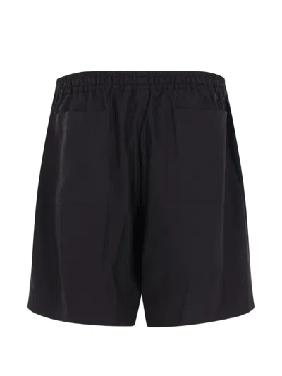 Umit Benan Drawstring Pocketed Deck Shorts In Black