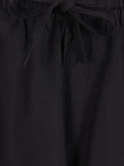 Umit Benan Drawstring Pocketed Deck Shorts In Black
