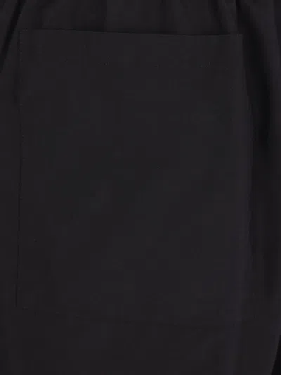 Umit Benan Drawstring Pocketed Deck Shorts In Black