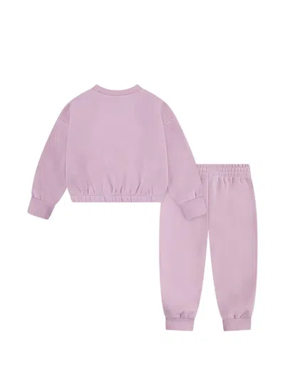 Jordan Girls Jumpman Club Bubble Fleece Tracksuit In Pink