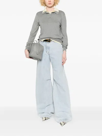 Entire Studios Gem Logo-patch Belt-loop Jeans In Blue