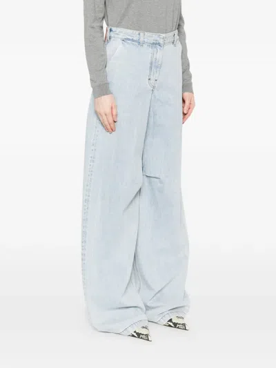 Entire Studios Gem Logo-patch Belt-loop Jeans In Blue