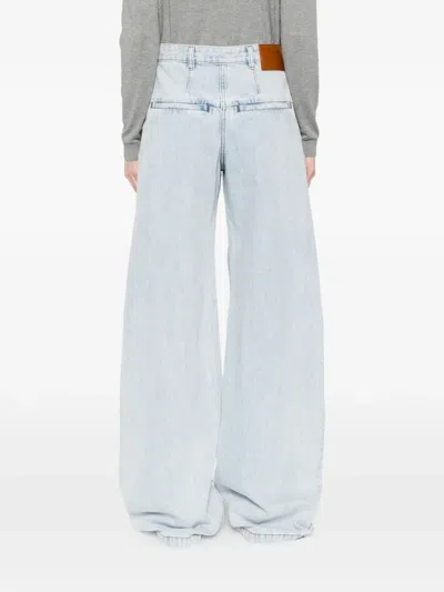Entire Studios Gem Logo-patch Belt-loop Jeans In Blue