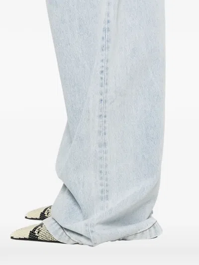 Entire Studios Gem Logo-patch Belt-loop Jeans In Blue