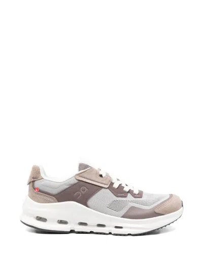On Cloudnova Rift Panelled Mesh Sneakers In Gray