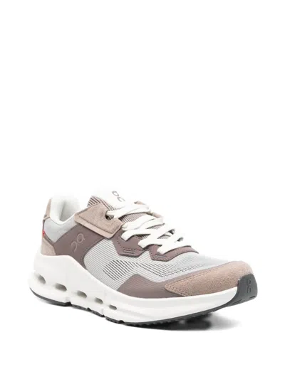 On Cloudnova Rift Panelled Mesh Sneakers In Gray
