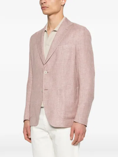 Eleventy Buttoned Blazer In Pink