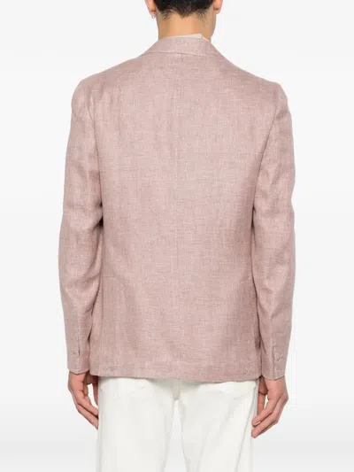 Eleventy Buttoned Blazer In Pink