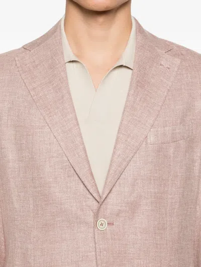 Eleventy Buttoned Blazer In Pink