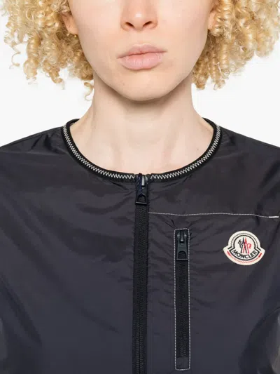 Moncler Alshain Vest Sleeveless Design Chest Pocket In Blue