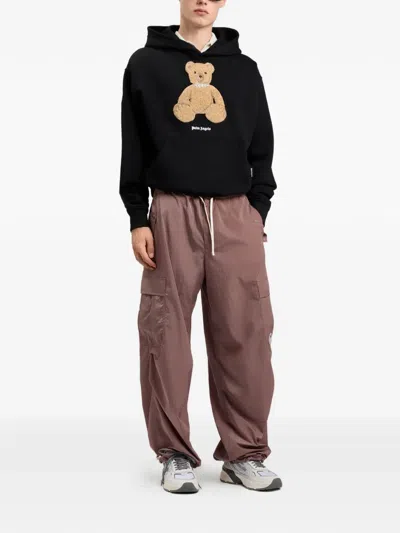 Palm Angels Black Graphic Hood Sweatshirt