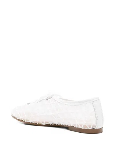 Eli1957 Geometric-pattern Ballet Flats In White