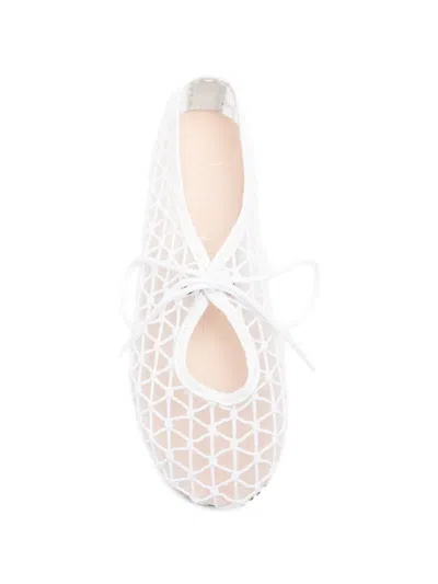 Eli1957 Geometric-pattern Ballet Flats In White