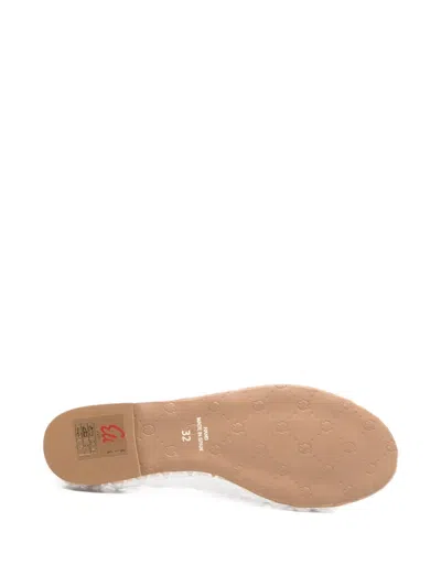 Eli1957 Geometric-pattern Ballet Flats In White