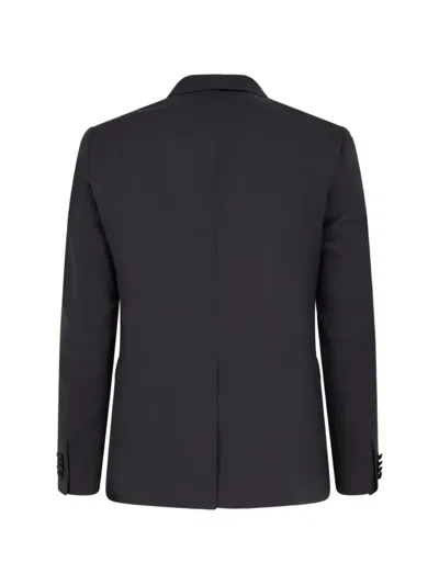 Corneliani Double-breasted Peak-lapel Blazer Wool Suit In Gray