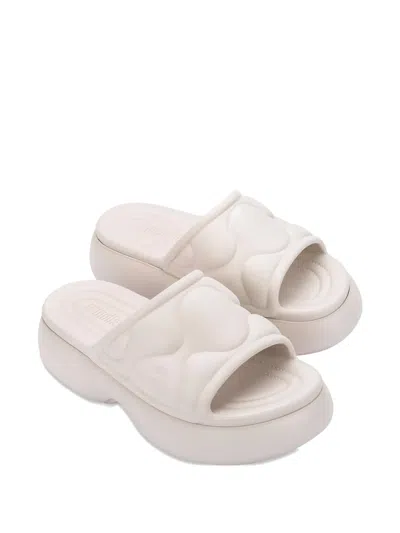 Melissa Puff Platform Slides In Neutral