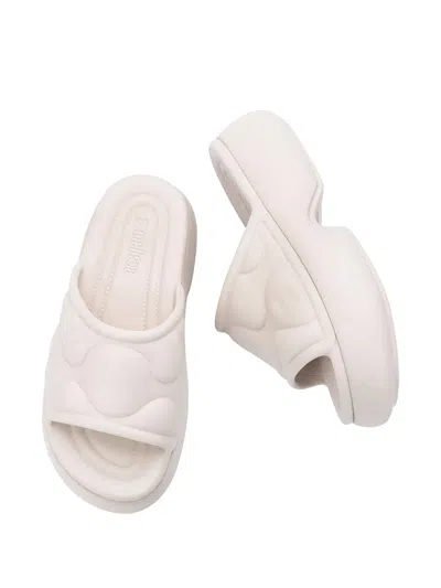Melissa Puff Platform Slides In Neutral
