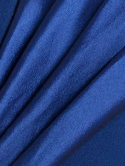 Tadashi Shoji One-shoulder Draped Crepe Gown In Blue