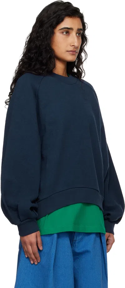 Ymc You Must Create Ymc Navy Blue Ballow Pullover In Blue