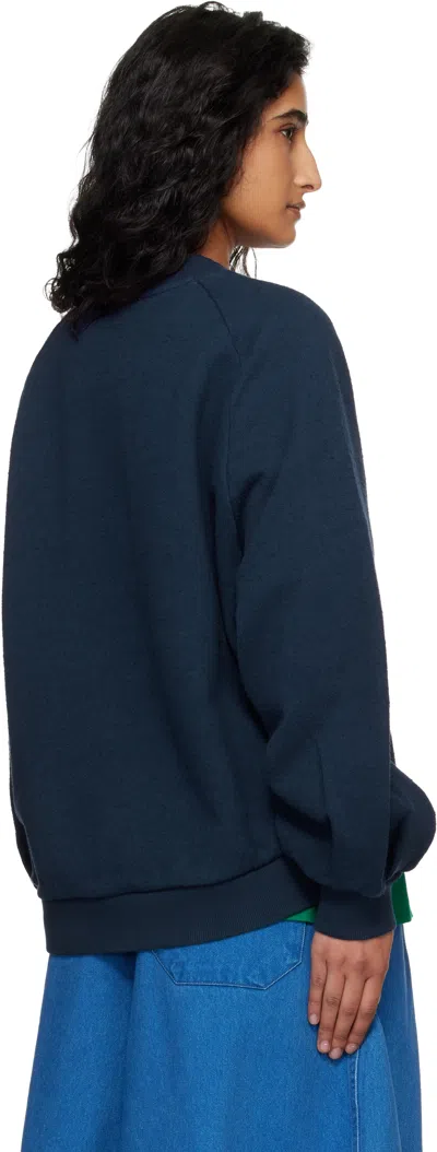 Ymc You Must Create Ymc Navy Blue Ballow Pullover In Blue