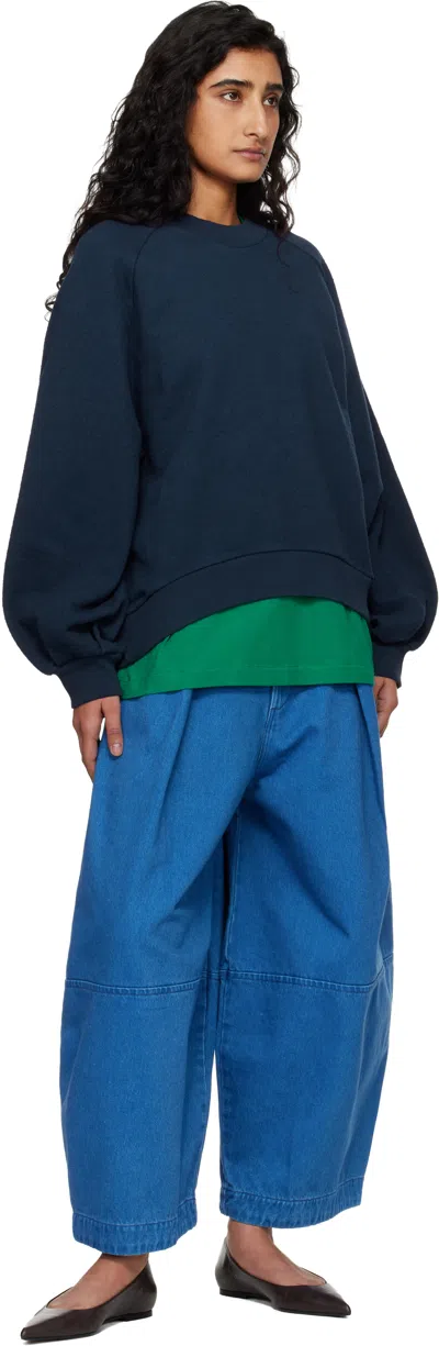 Ymc You Must Create Ymc Navy Blue Ballow Pullover In Blue