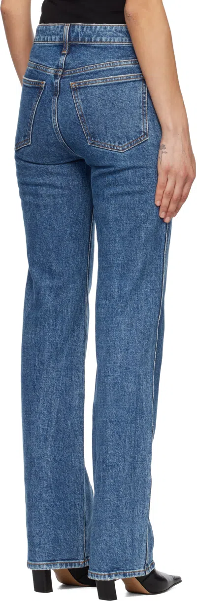 Khaite Danielle High Waist Straight Leg Jeans In Black